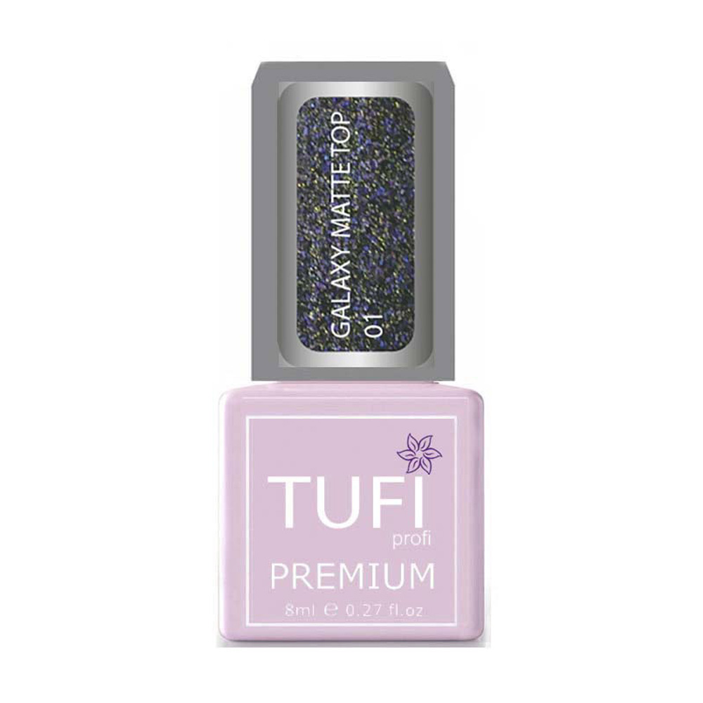 Топ для гель-лаку Tufi profi Premium Galaxy Matte Top 01 Альтаїр, 8 мл
