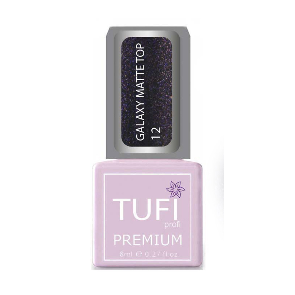 Топ для гель-лаку Tufi profi Premium Galaxy Matte Top 12 Персей, 8 мл